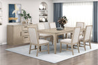 Homelegance Alita Distressed Light Grey 7-Piece Extension Dining Table Set – 2477-86-7PC