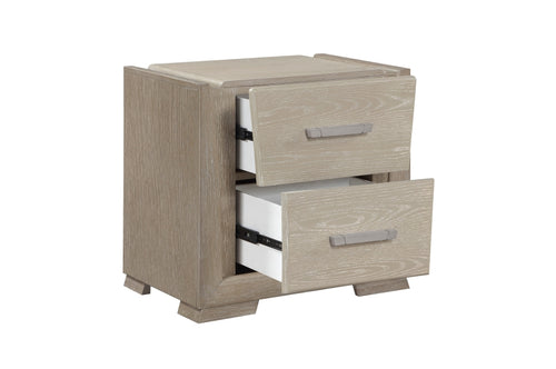 Homelegance Aeon Two-Tone Brown and Grey Wood Grain Finish LED lighting 4-Piece Bedroom Set – 2496-4PC