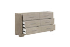 Homelegance Aeon Two-Tone Brown and Grey Wood Grain Finish LED lighting 4-Piece Bedroom Set – 2496-4PC