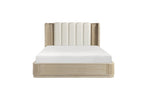 Ribbon Light Brown Oak Queen Bedroom Set with LED Accent Lighting – 2500-4PC