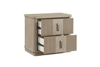 Ribbon Light Brown Oak Queen Bedroom Set with LED Accent Lighting – 2500-4PC