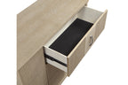Ribbon Light Brown Oak Queen Bedroom Set with LED Accent Lighting – 2500-4PC