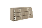Ribbon Light Brown Oak Queen Bedroom Set with LED Accent Lighting – 2500-4PC
