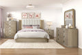 Ribbon Light Brown Oak Queen Bedroom Set with LED Accent Lighting – 2500-4PC