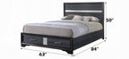 Acme 25900 4 pc Rosdorf Park Naima black finish wood panel queen bedroom set