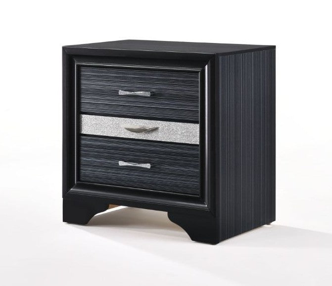 Acme 25903 Latitude run amisha Rivas black finish wood 3 drawer nightstand