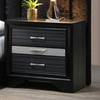 Acme 25900 4 pc Rosdorf Park Naima black finish wood panel queen bedroom set