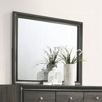 Acme 25970 4 pc Rosdorf park Naima gray finish wood panel queen bedroom set