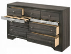 Acme 25970 4 pc Rosdorf park Naima gray finish wood panel queen bedroom set