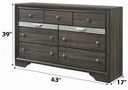 Acme 25970 4 pc Rosdorf park Naima gray finish wood panel queen bedroom set
