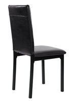 Homelegance 2601-48-5PC 5 pc Tempe black finish frame brown faux marble dining table set