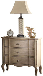 Acme 26050Q 4 pc chelmsford antique taupe finish wood beige fabric tufted queen bedroom set