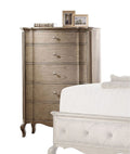 Acme 26056  Chelmsford antique taupe finish wood 5 drawer tall chest