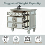 Acme BD00957Q-4PC 4 pc Faiz beige velvet fabric sunburst tufted channel design mirrored silver finish wood queen bedroom set