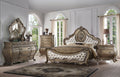 Acme 26310Q 4 pc Ragenardus vintage oak finish wood queen bedroom set decorative carvings tufted accents