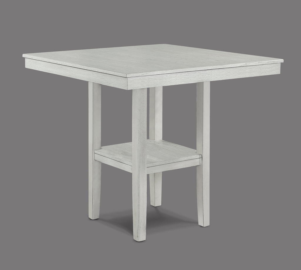 2631SET-DW 5 pc Lester driftwood finish wood counter height 40" x 40" dining table set
