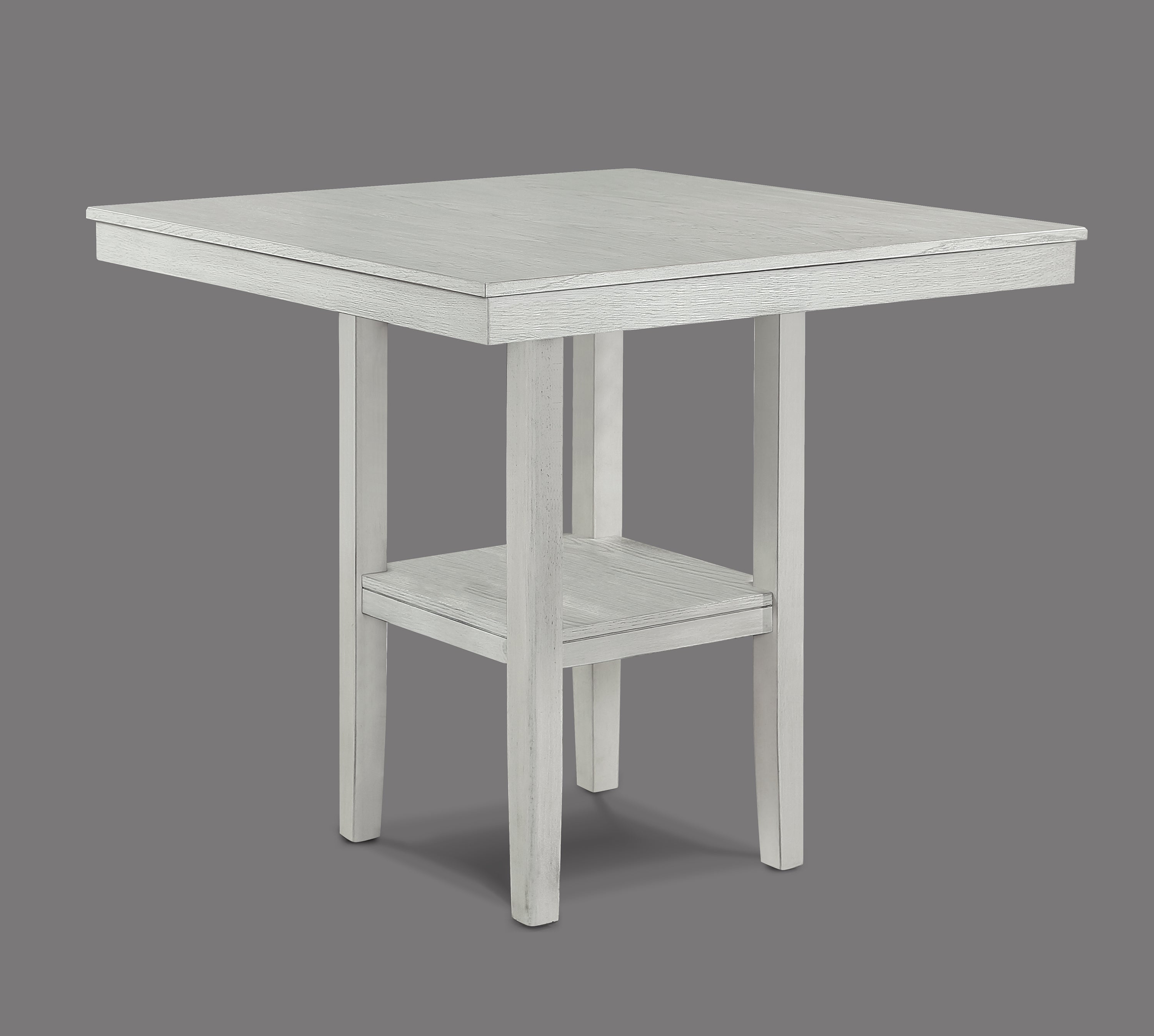 2631SET-DW 5 pc Lester driftwood finish wood counter height 40" x 40" dining table set