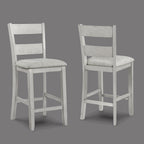 2631SET-DW 5 pc Lester driftwood finish wood counter height 40" x 40" dining table set