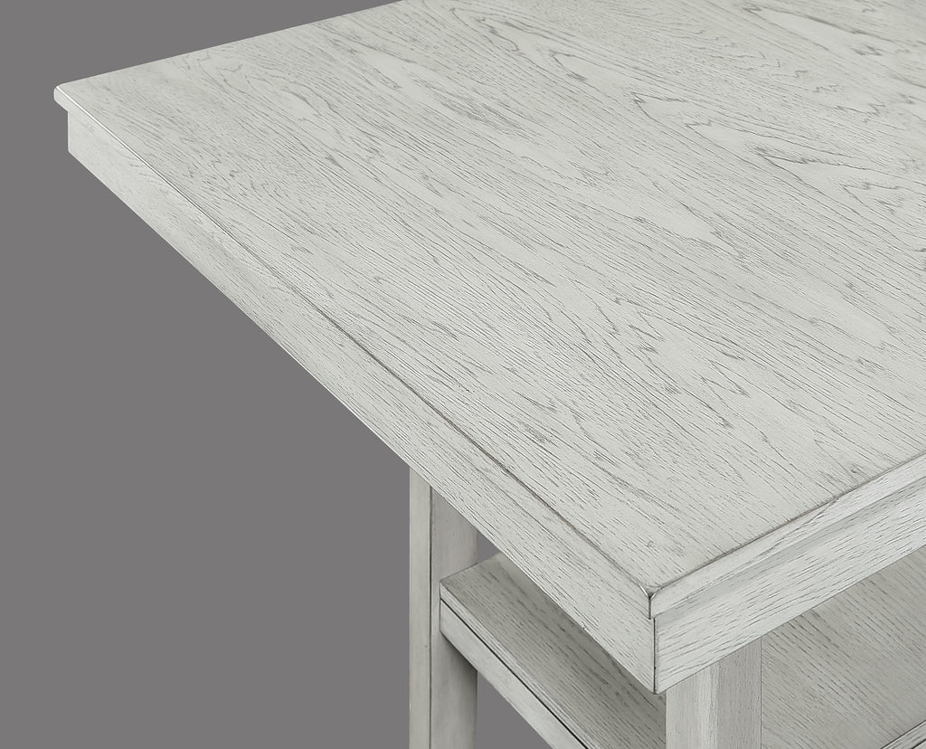 2631SET-DW 5 pc Lester driftwood finish wood counter height 40" x 40" dining table set