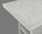 2631SET-DW 5 pc Lester driftwood finish wood counter height 40" x 40" dining table set