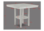 2631SET-DW 5 pc Lester driftwood finish wood counter height 40" x 40" dining table set
