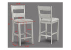2631SET-DW 5 pc Lester driftwood finish wood counter height 40" x 40" dining table set