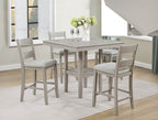 2631SET-GRG 5 pc Lester light grey finish wood counter height 40" x 40" dining table set