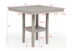 2631SET-GRG 5 pc Lester light grey finish wood counter height 40" x 40" dining table set