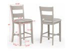 2631SET-GRG 5 pc Lester light grey finish wood counter height 40" x 40" dining table set