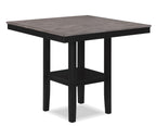 2631SET-LG 5 pc Lester two tone grey finish wood counter height 40" x 40" dining table set