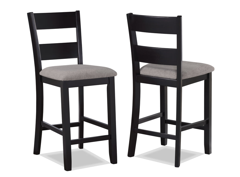 2631SET-LG 5 pc Lester two tone grey finish wood counter height 40" x 40" dining table set