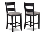 2631SET-LG 5 pc Lester two tone grey finish wood counter height 40" x 40" dining table set