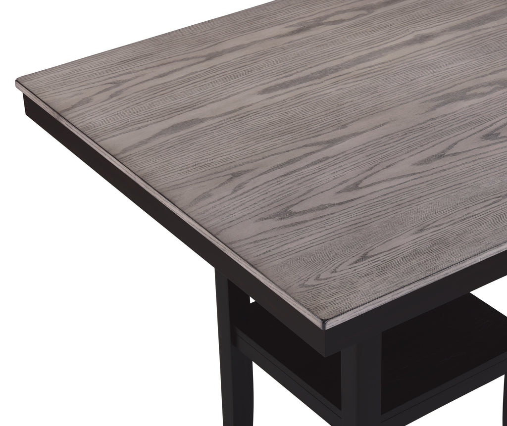 2631SET-LG 5 pc Lester two tone grey finish wood counter height 40" x 40" dining table set
