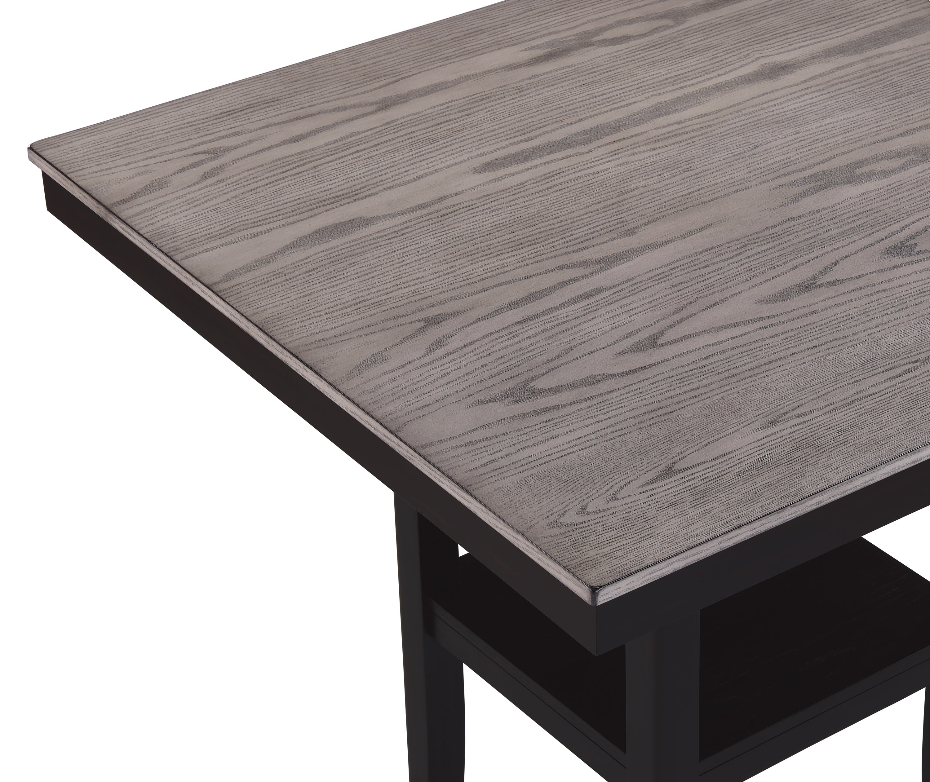 2631SET-LG 5 pc Lester two tone grey finish wood counter height 40" x 40" dining table set