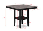 2631SET-LG 5 pc Lester two tone grey finish wood counter height 40" x 40" dining table set