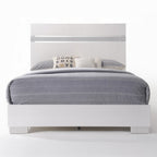 Acme 26770Q 4 pc Naima II white high gloss finish wood sparkling acrylic panel queen bedroom set