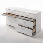 Acme 26770Q 4 pc Naima II white high gloss finish wood sparkling acrylic panel queen bedroom set