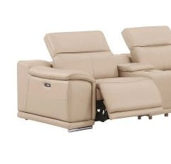 Global United 9762BYO-Individual pieces DivanItalia  White, Black, Light grey, Dark grey, Beige Italian leather power reclining modular sectional pieces custom configuration