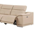 Global United 2679BYO-Individsual pieces in  White, Black, Light grey, Dark grey, Beige Genuine leather power reclining modular sectional pieces custom configuration