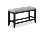 Frey 6-Piece Two-Tone Black & Grey Wood Counter Height Dining Set with Wine Rack Pedestal – 2716T-6PC