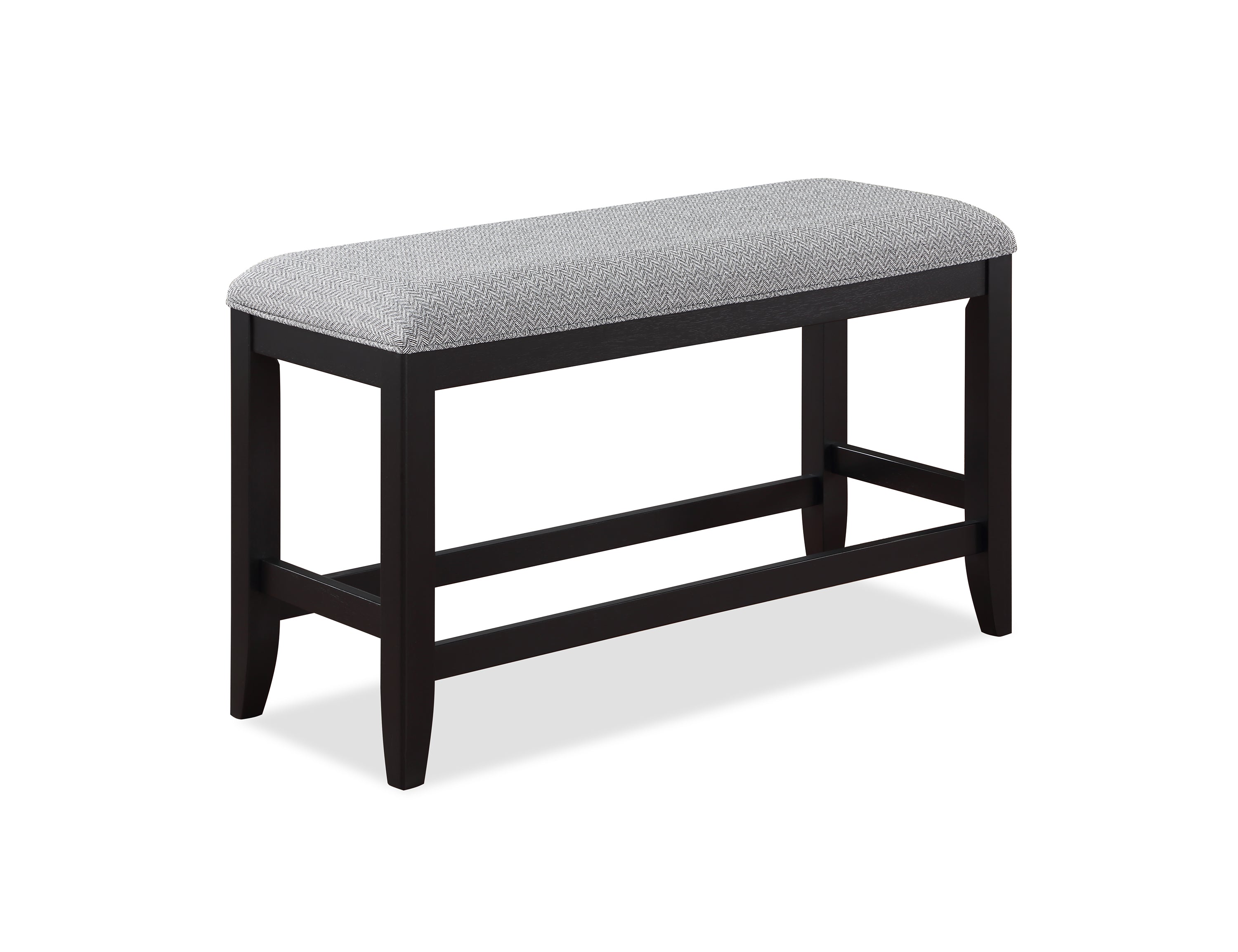 Frey 6-Piece Two-Tone Black & Grey Wood Counter Height Dining Set with Wine Rack Pedestal – 2716T-6PC