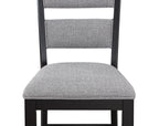 Frey 6-Piece Two-Tone Black & Grey Wood Counter Height Dining Set with Wine Rack Pedestal – 2716T-6PC