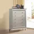 Acme 27236 Kaitlyn champagne finish wood 5 drawer tall chest