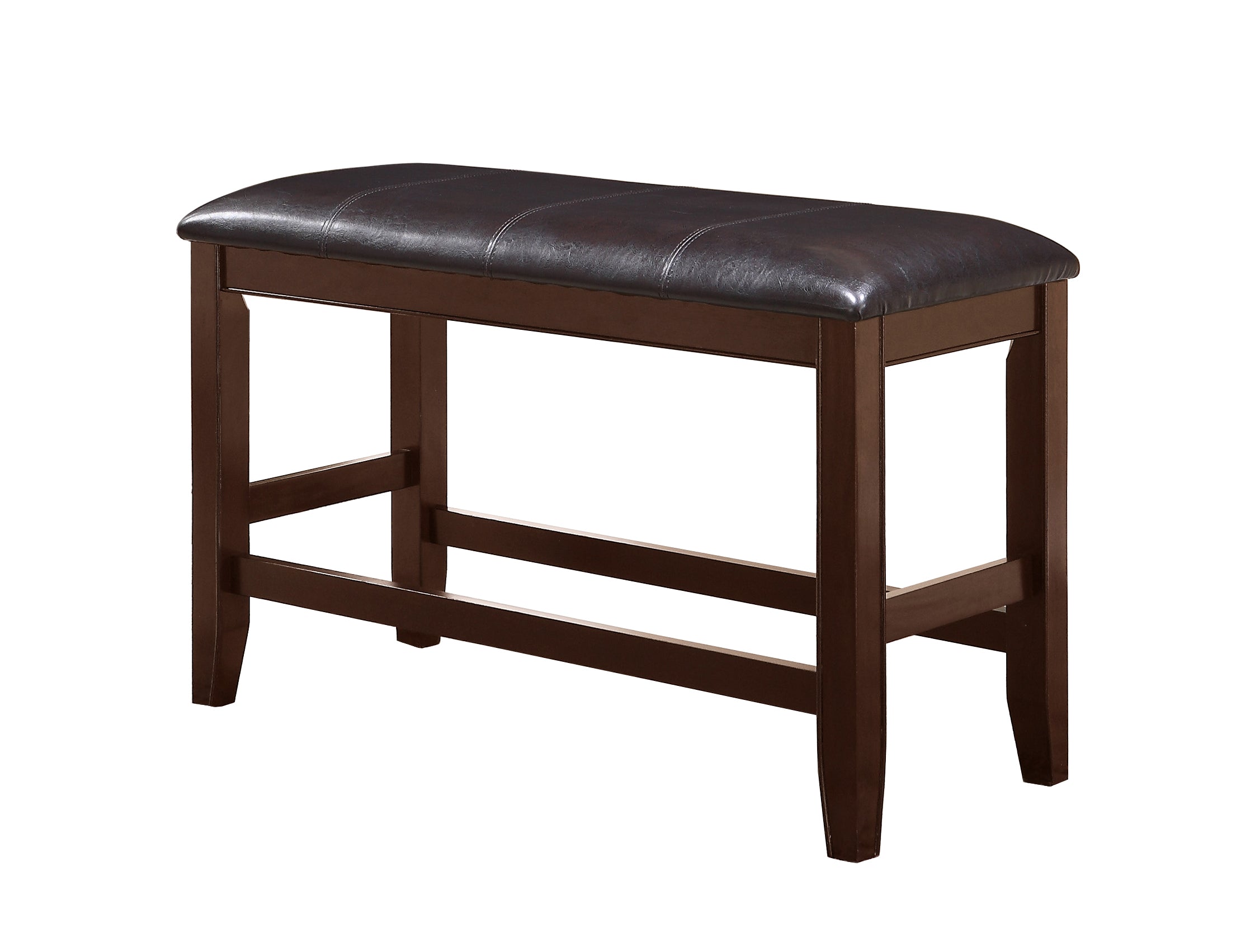 2727T-4848-V 6 pc Fulton brown wood finish counter height dining table set with lazy susan