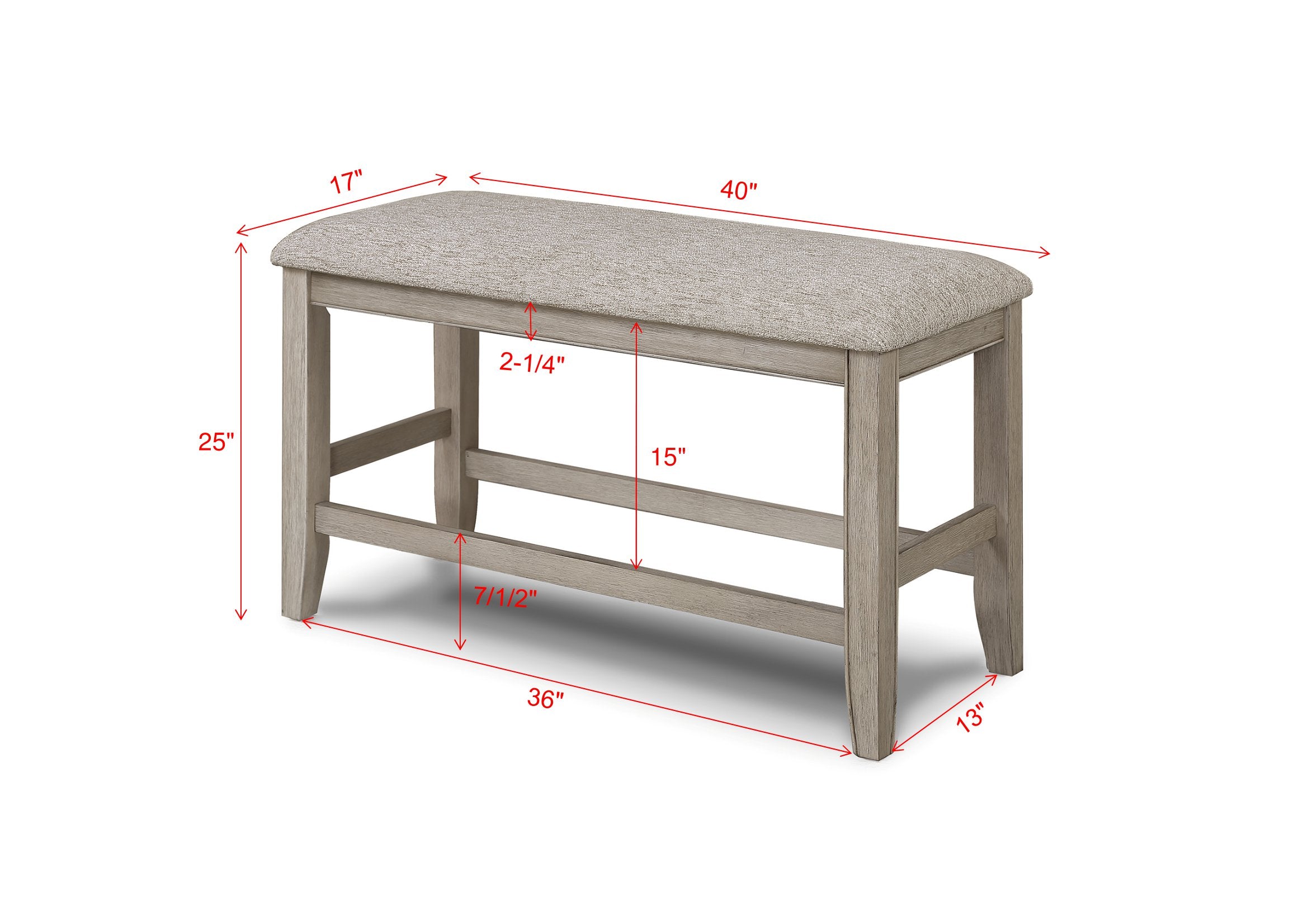 2727MB 6 pc Fulton white oak finish wood counter height dining table set fabric seats round marble lazy susan built in