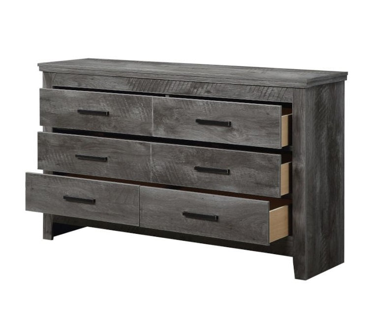 Acme 27325 Vidalia rustic grey oak finish wood 6 drawer dresser