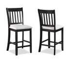 2741SET-DW 5 pc Salvador two tone black finish wood counter height 42" x 42" dining table set