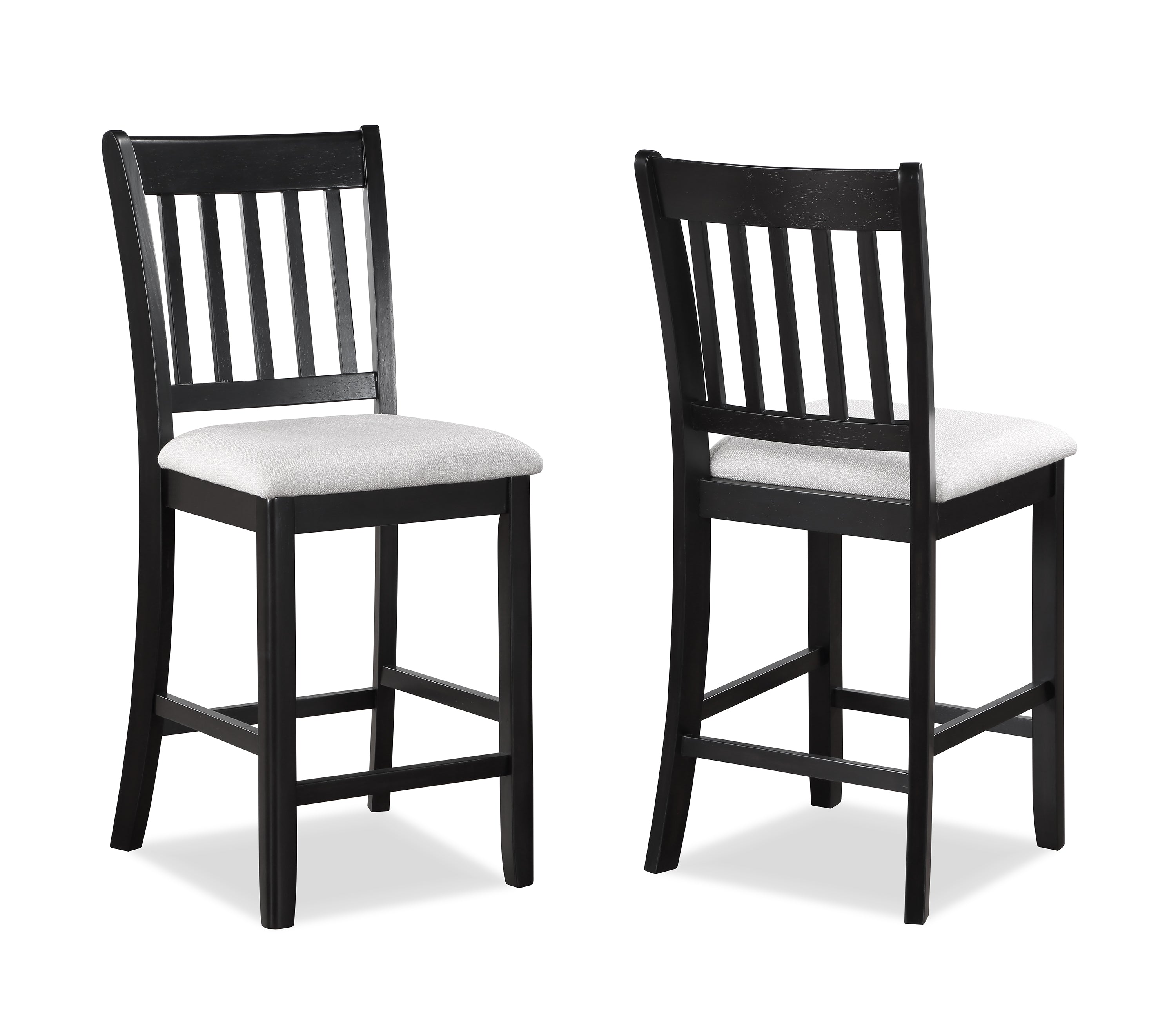 2741SET-DW 5 pc Salvador two tone black finish wood counter height 42" x 42" dining table set