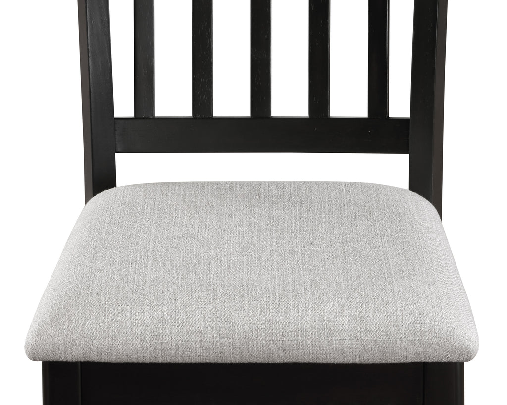 2741SET-DW 5 pc Salvador two tone black finish wood counter height 42" x 42" dining table set