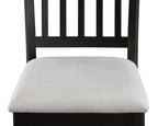 2741SET-DW 5 pc Salvador two tone black finish wood counter height 42" x 42" dining table set
